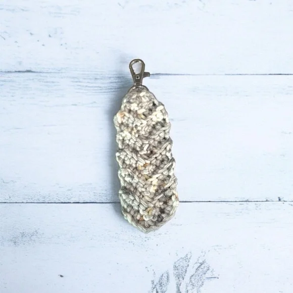 Tan crochet Keychain Accessory - Picture 2 of 4
